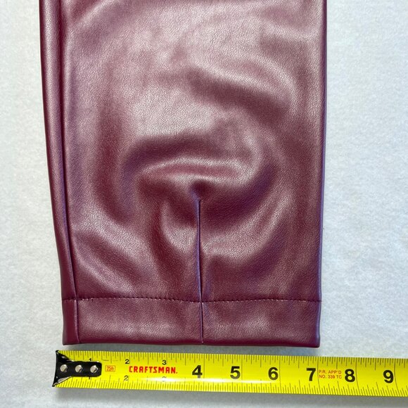 Rygrass Women's Port Royale Stretch Faux Leather Pants Size 4 Tapered Leg NWT - Picture 10 of 11